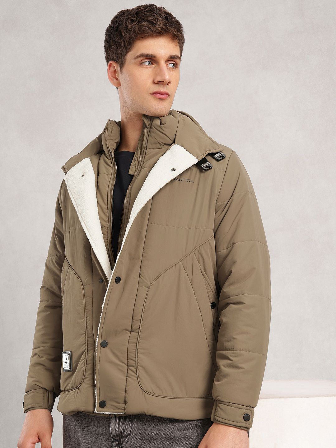 Nautica Stand Collar Padded Jacket