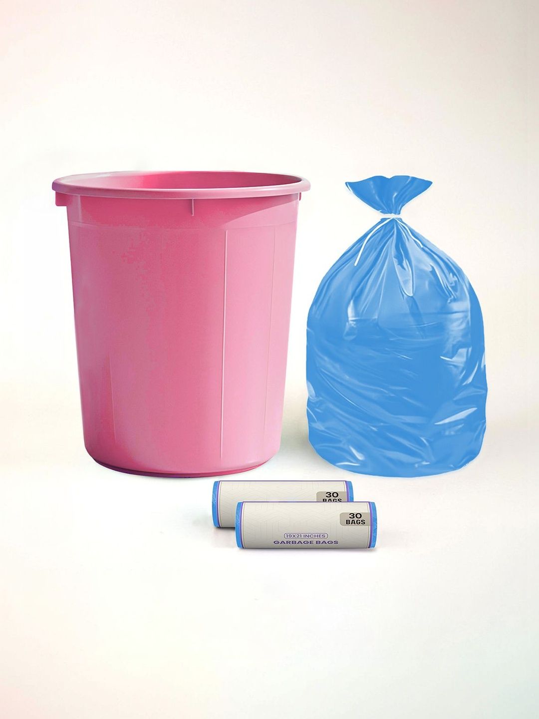 HOMESTIC Pink Dustbin & Garbage Bag With 2 Roll 10 L