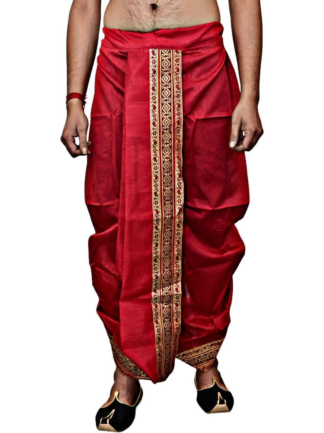M Mahalaxmi Creation Men Silk Dhotis