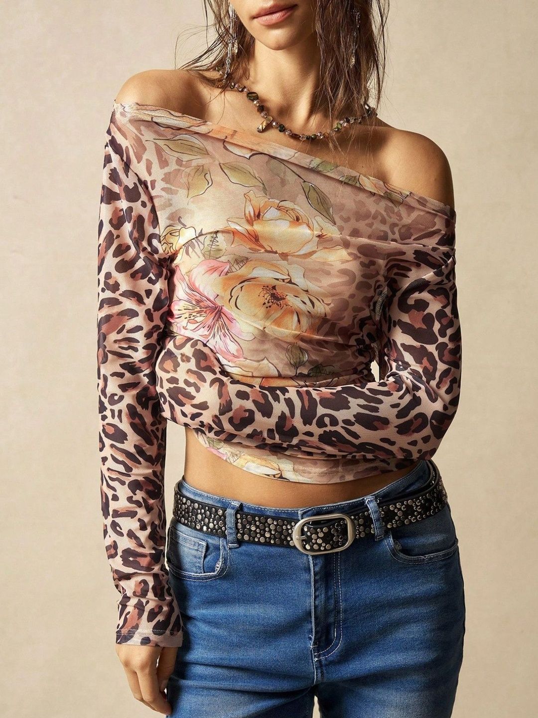 Buy NOWI Animal Print Bell Sleeve Top - Tops for Women 38518460