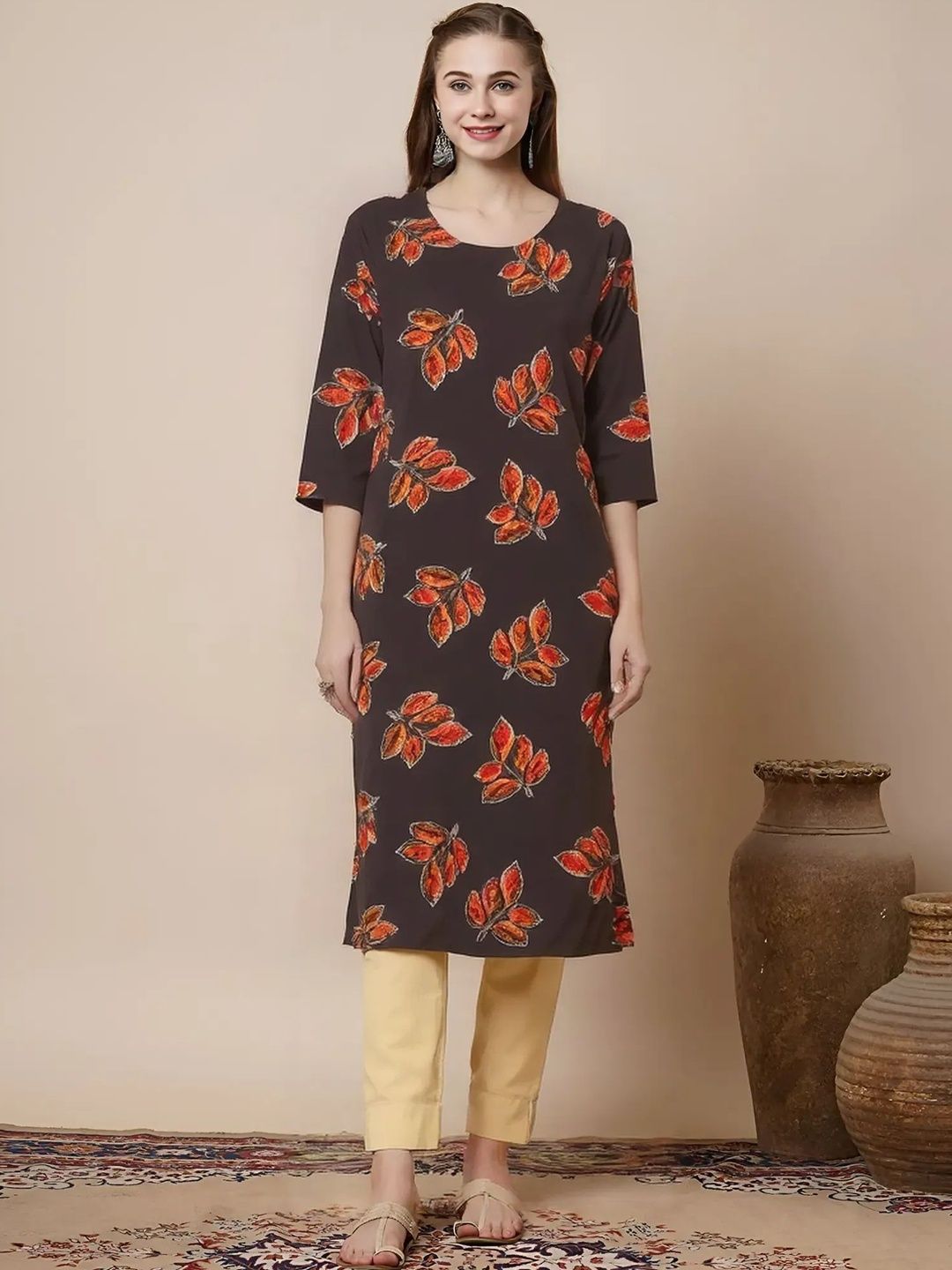 arangya Pack Of 2 Women Printed Crepe Kurta