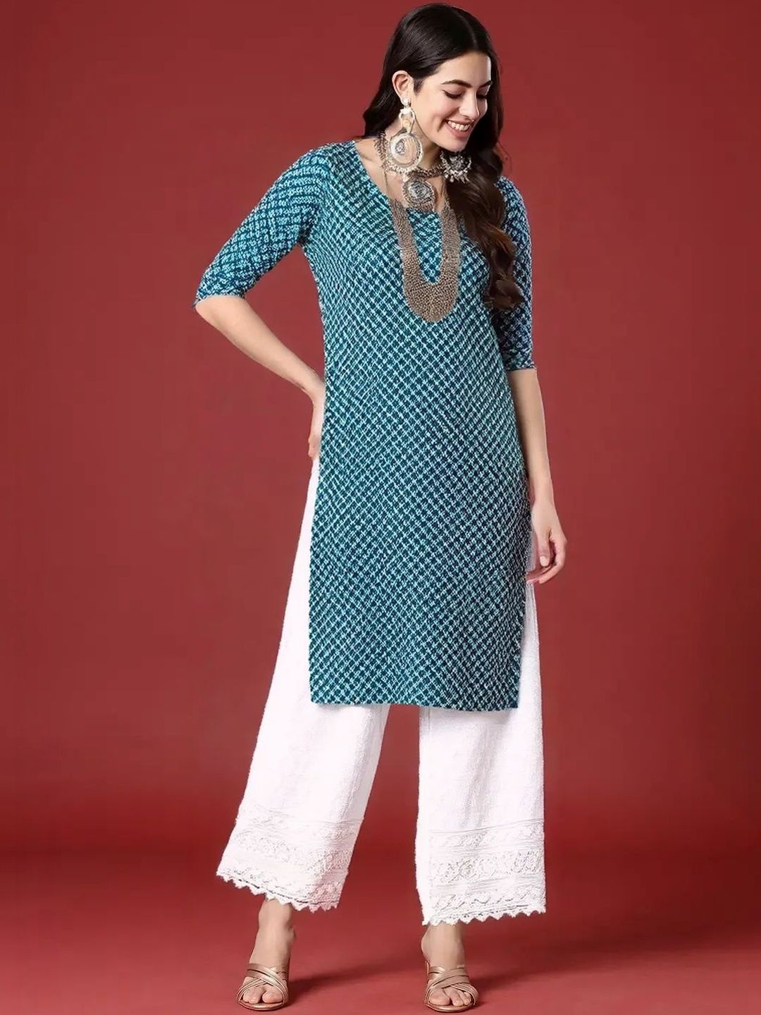 arangya Women Ethnic Motifs Printed Indie Prints Crepe Kurta