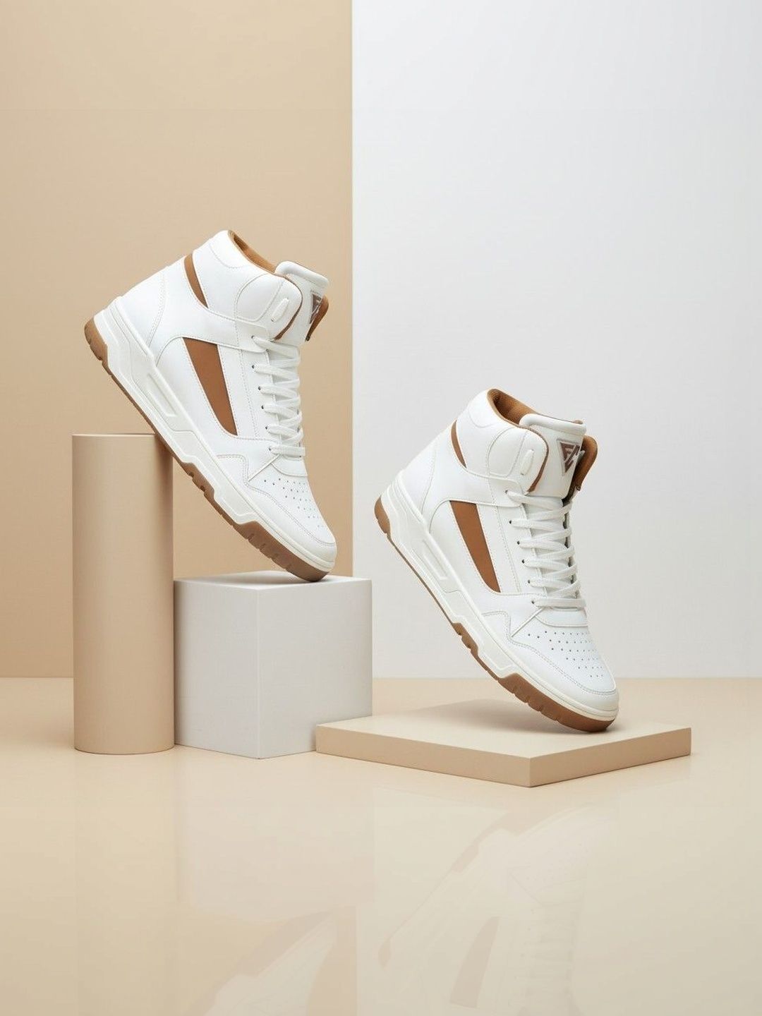 Field Care Men Perforations PU High-Top Sneakers
