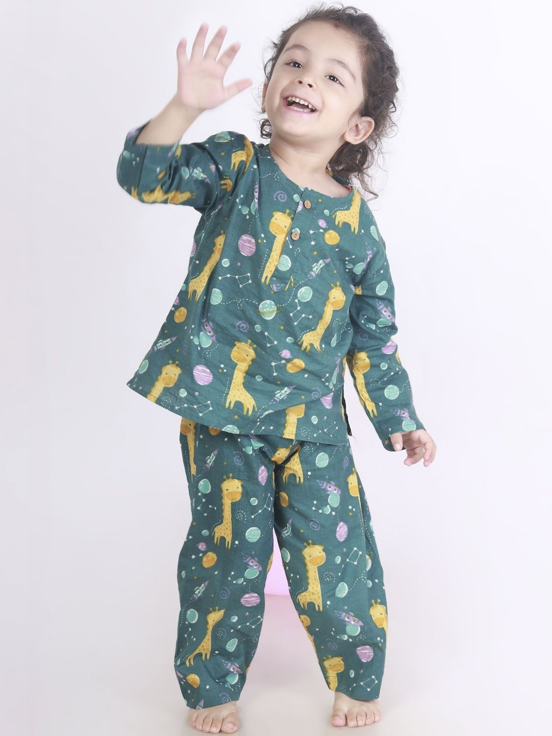 BREATHABLES Unisex Kids Printed Night suit
