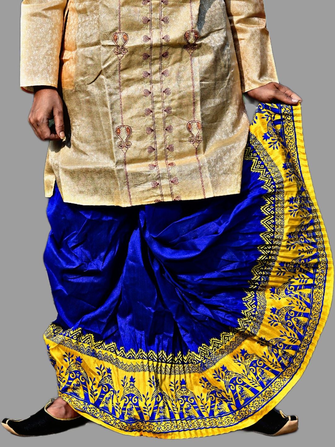 Krishiv Lifestyle Printed Silk Dhotis