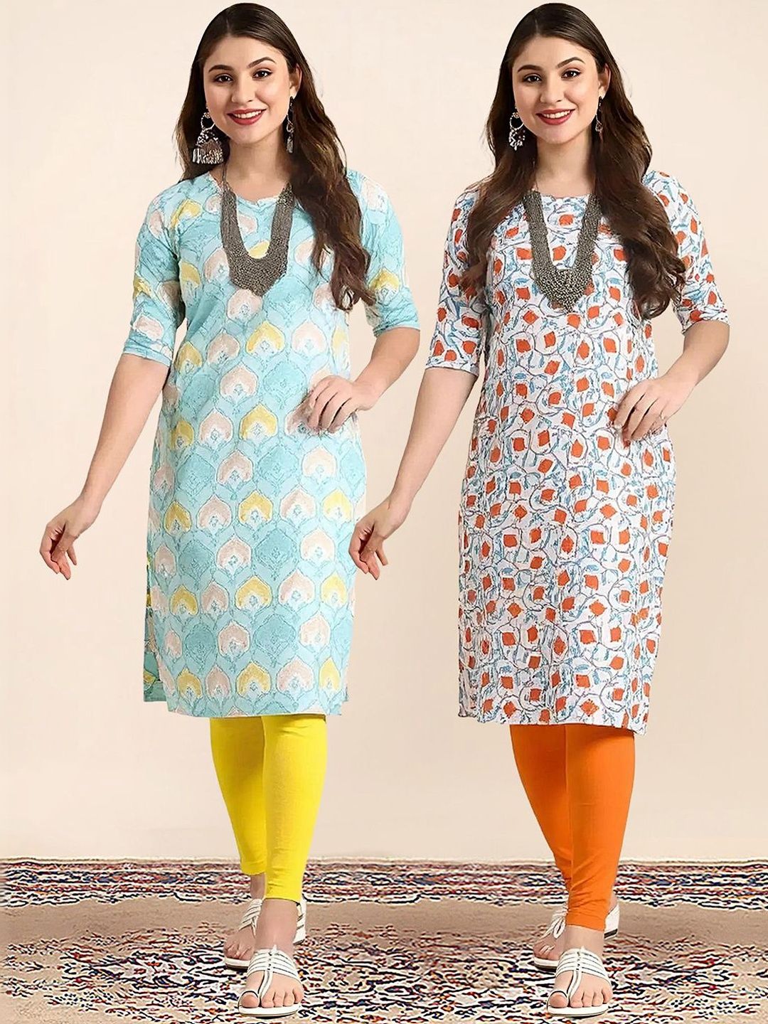 arangya Women Ethnic Motifs Printed Crepe Kurta