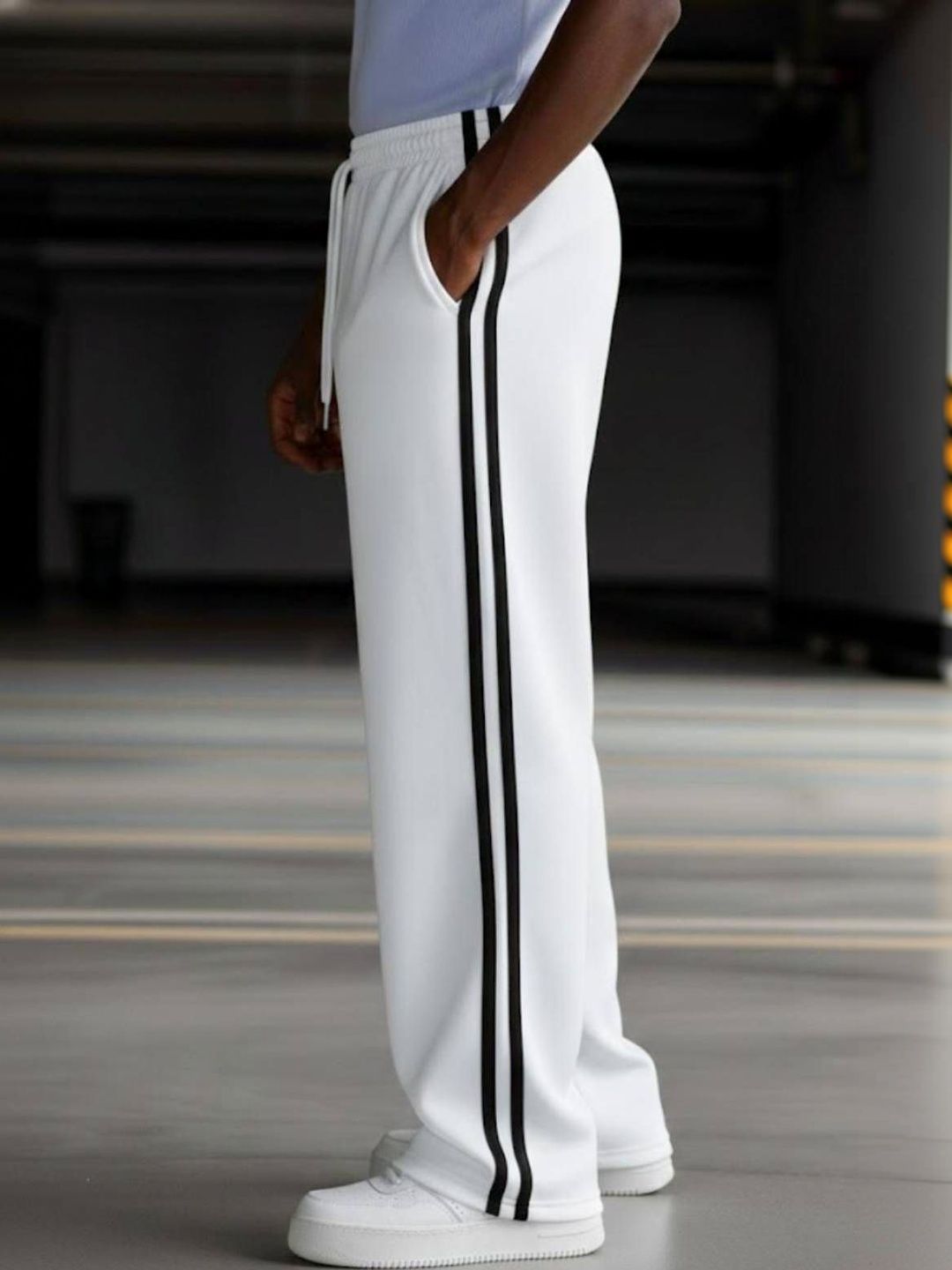 PROGENY Men Striped Mid-Rise Track Pants