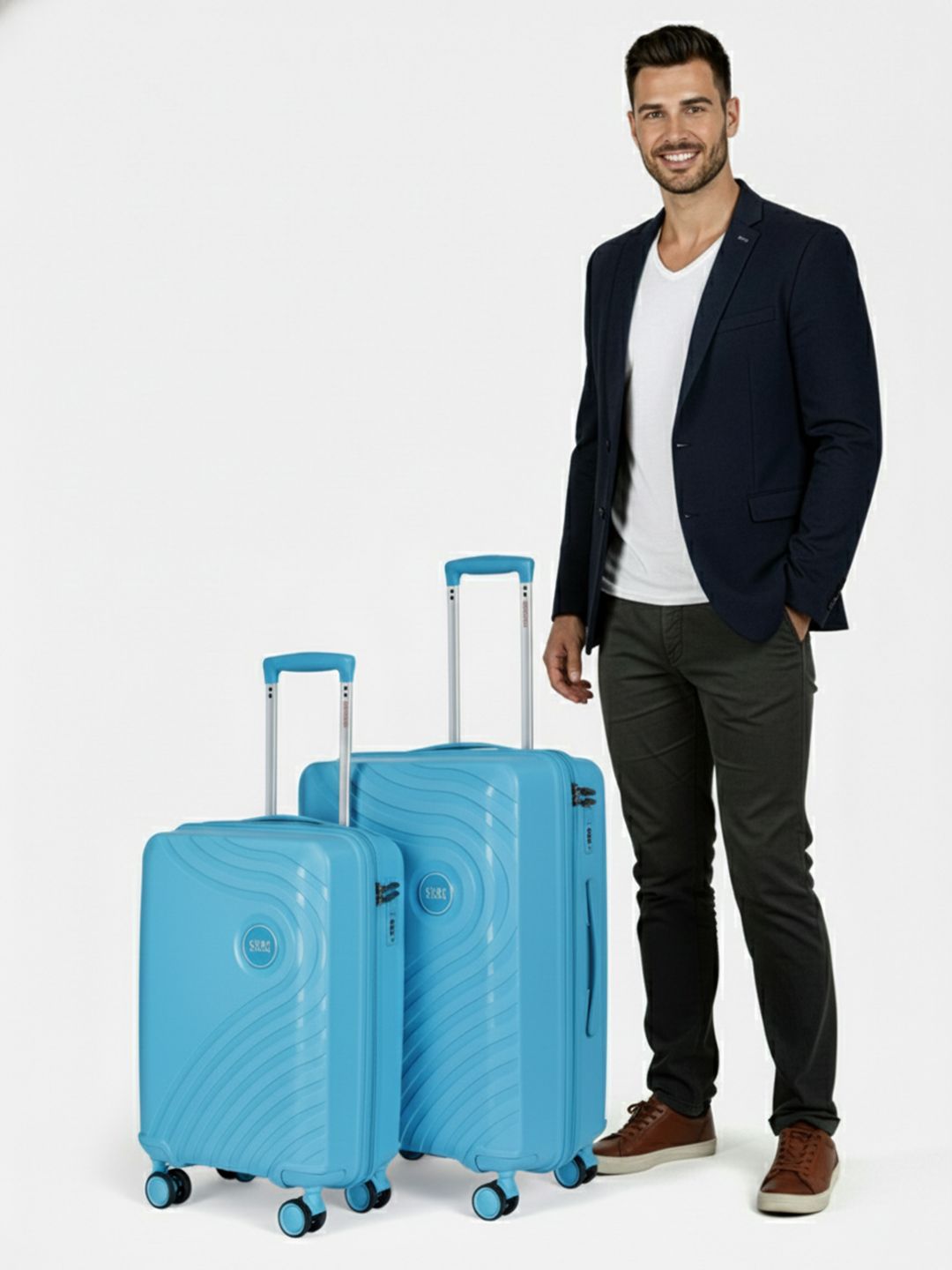 Buy Wildcraft Onyx-TR Set Of 2 Textured Hard Suitcase Trolley Bags