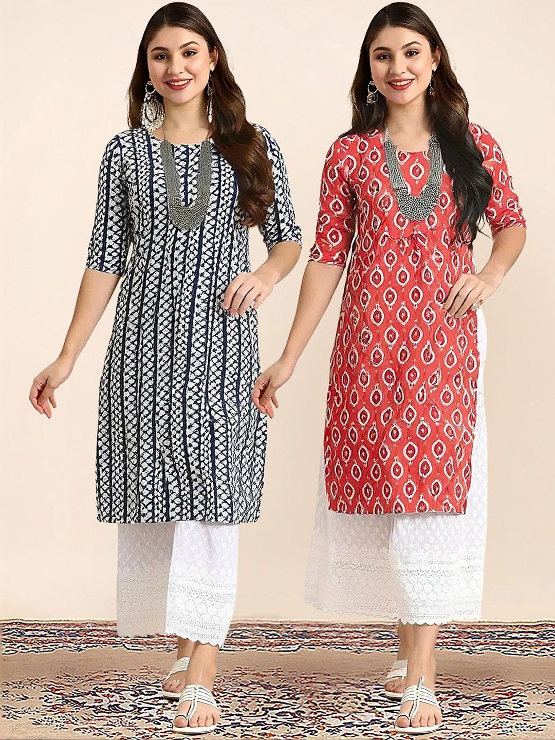 arangya Women Ethnic Motifs Printed Indie Prints Crepe Kurta