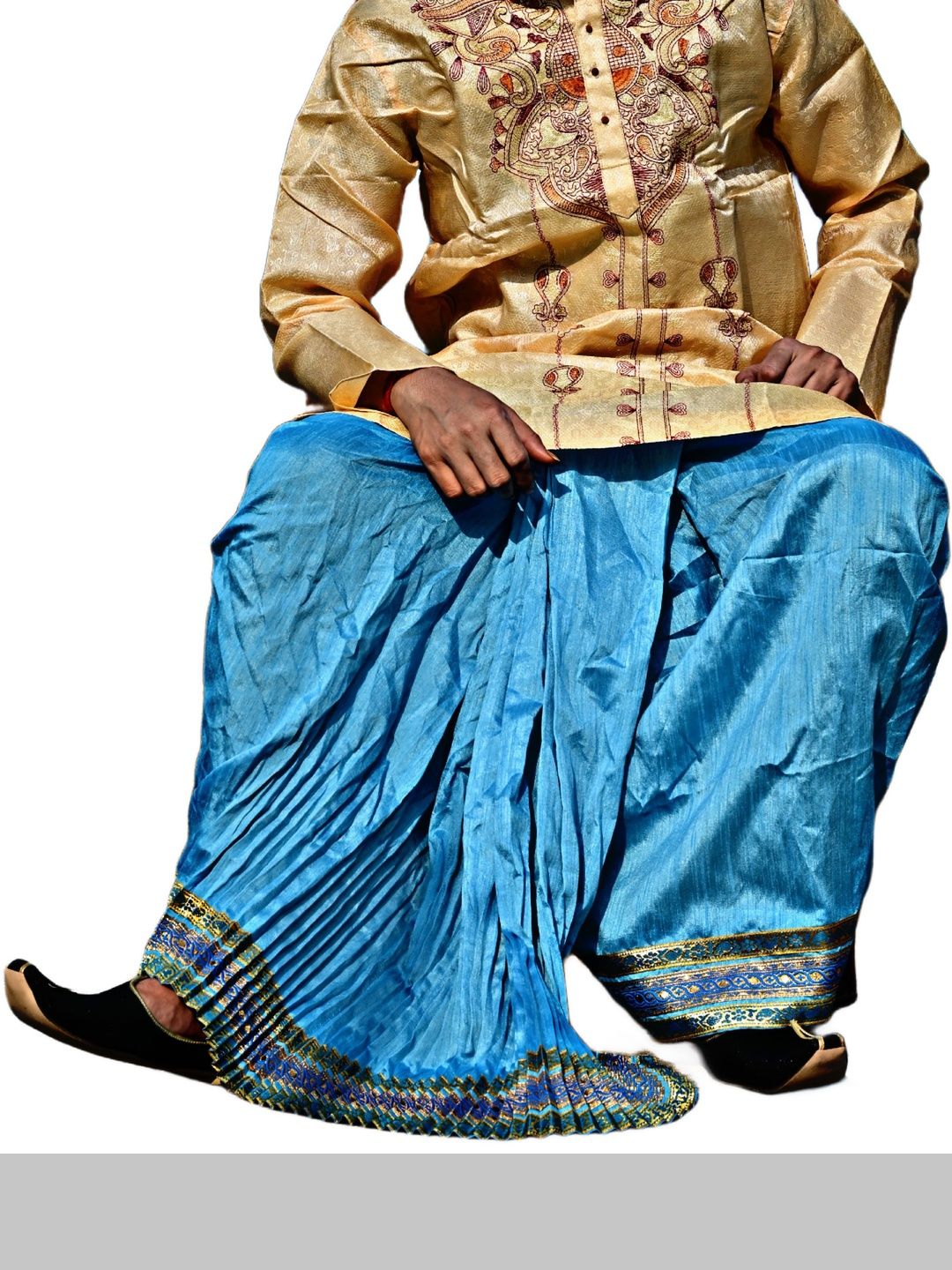 Krishiv Lifestyle Printed Silk Dhotis