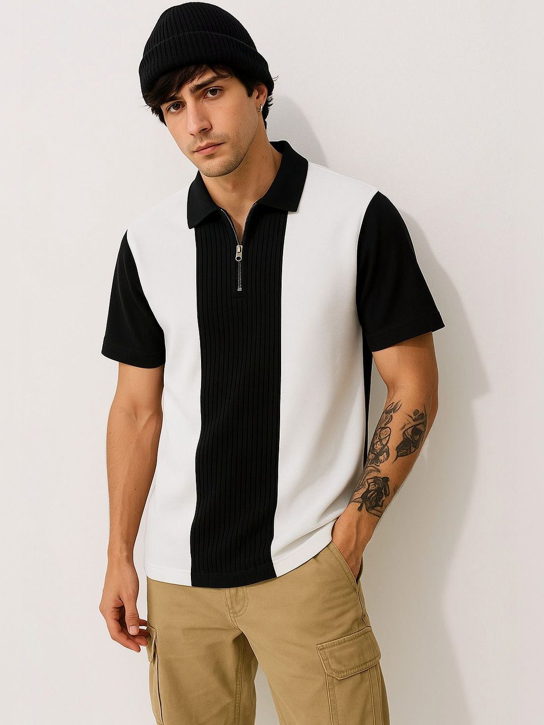 Try This Men Colourblocked Polo Collar 1 T-shirt