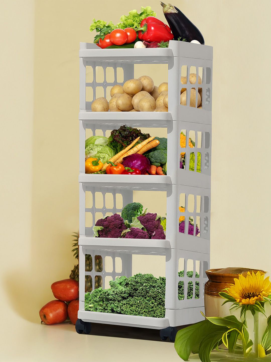 Urban Choice White 5 Tier Organisers
