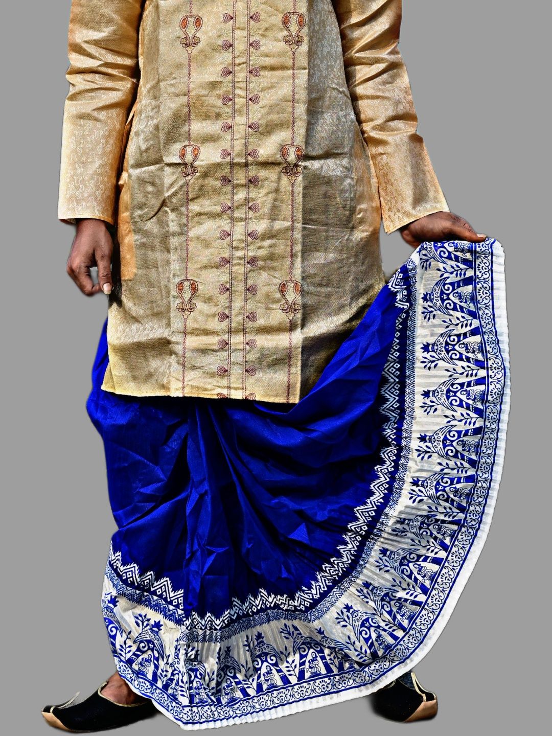 M Mahalaxmi Creation Men Silk Dhotis