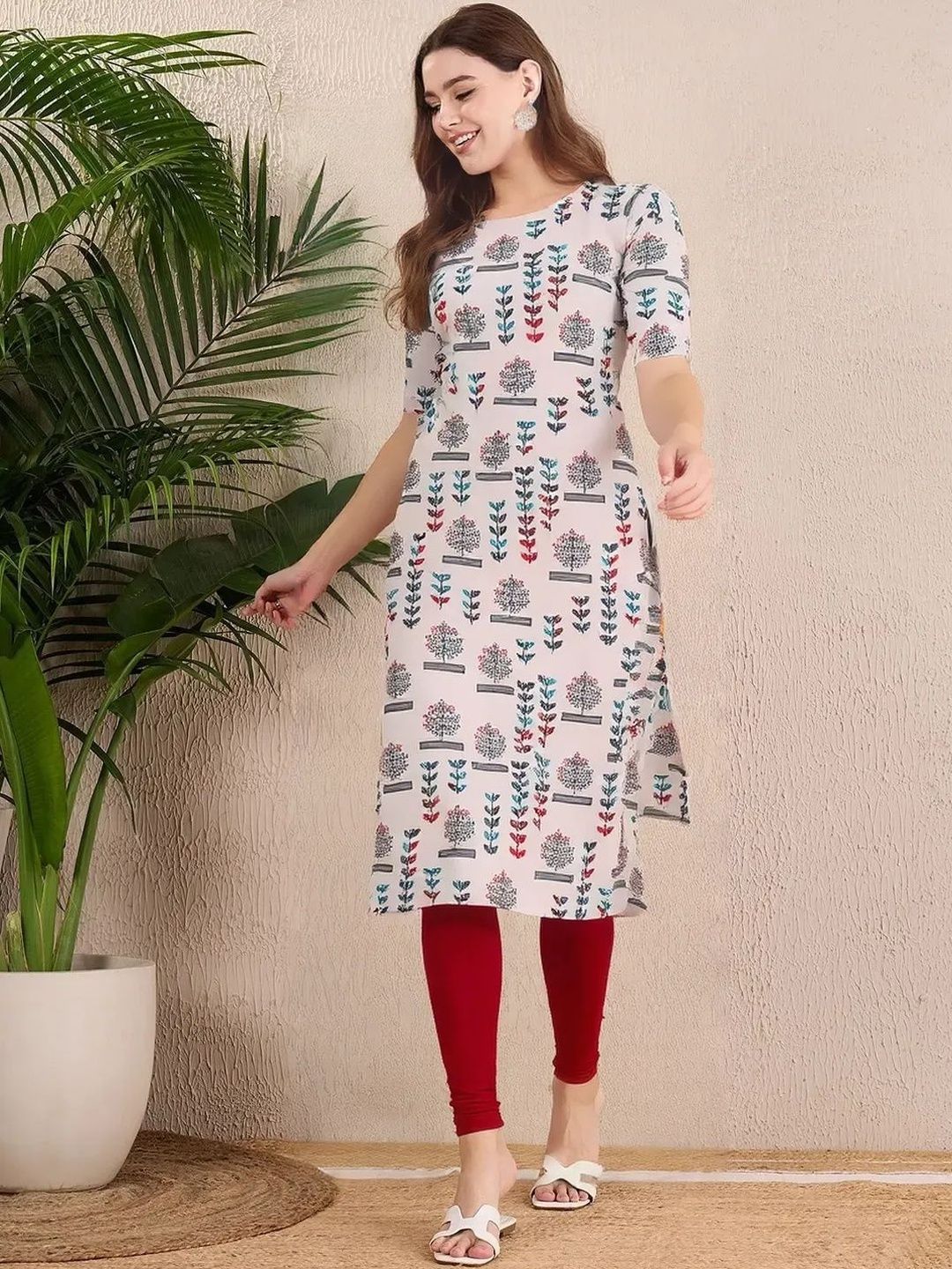 arangya Women Pack Of 3 Ethnic Motifs Printed Indie Prints Crepe Kurta