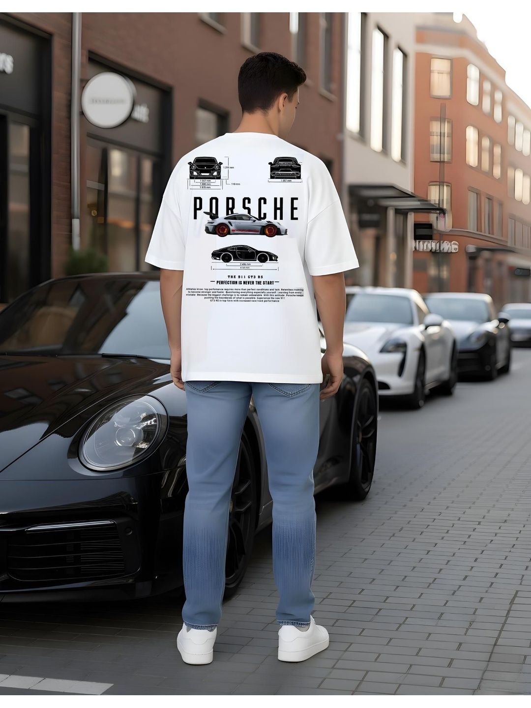 KAIDO Men Oversized Brand Logo Printed T-shirt