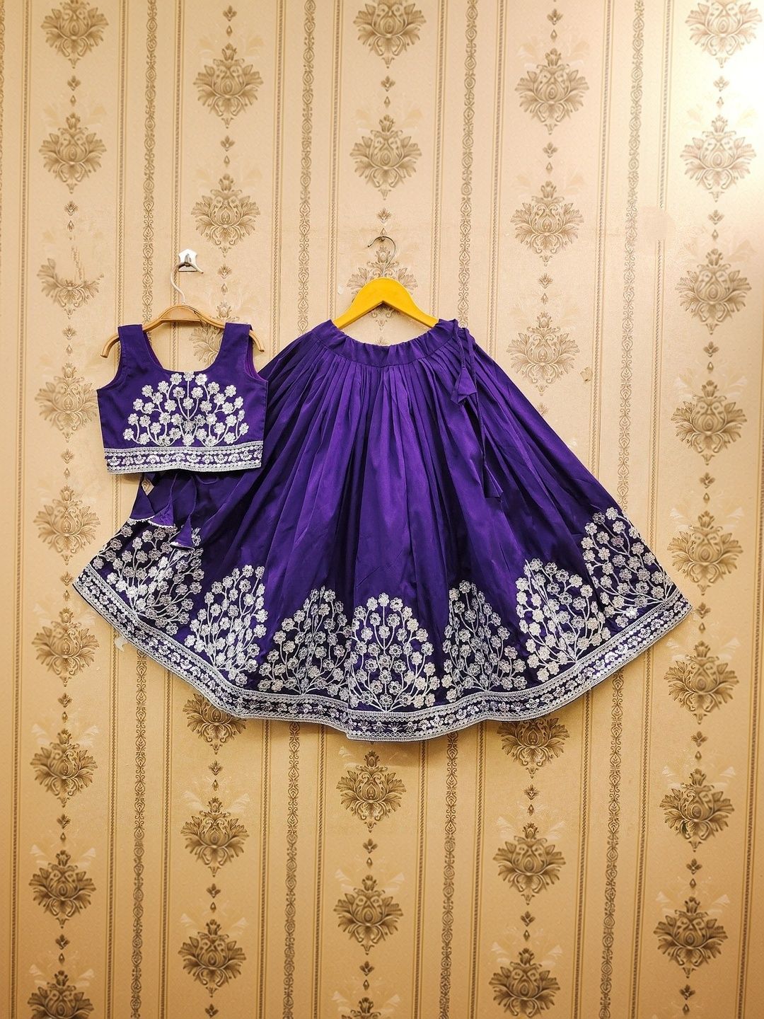 Helene Girls Embroidered Thread Work Ready to Wear Lehenga &