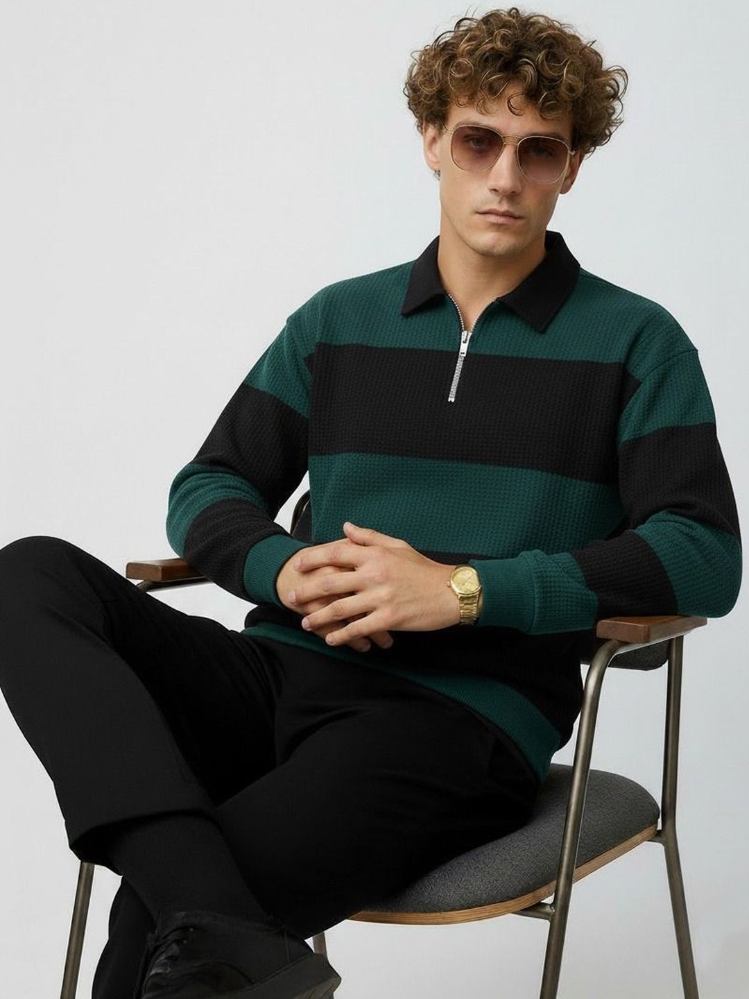 Try This Men Colourblocked Polo Collar 1 T-shirt