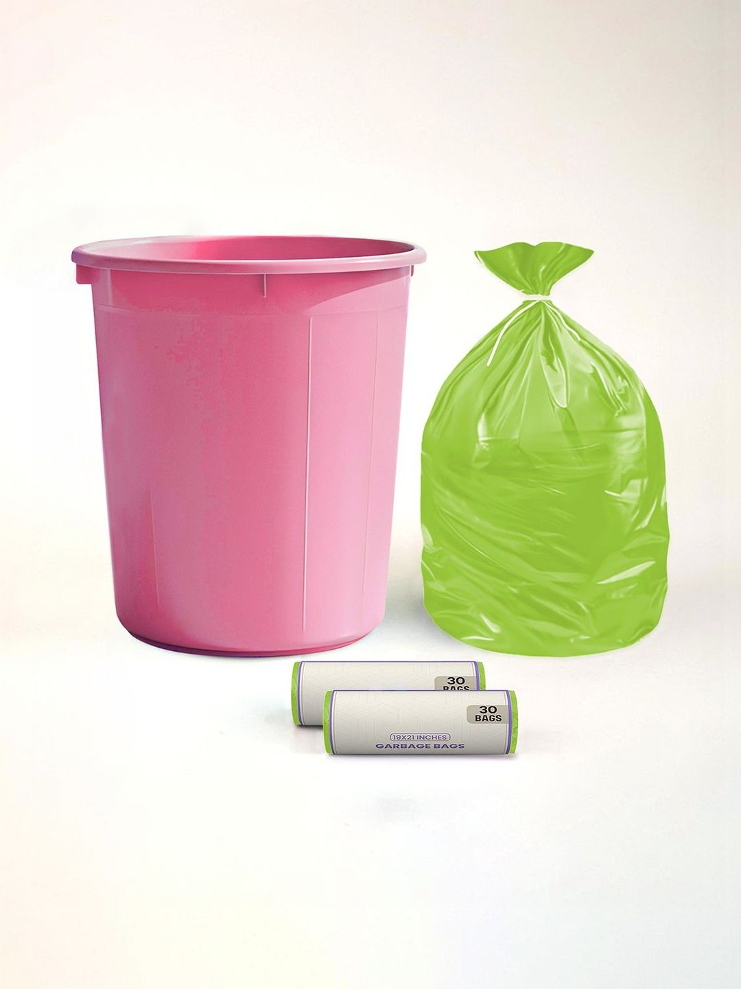Aura Pink Set of 3 Regular Multi-Utility Dustbin