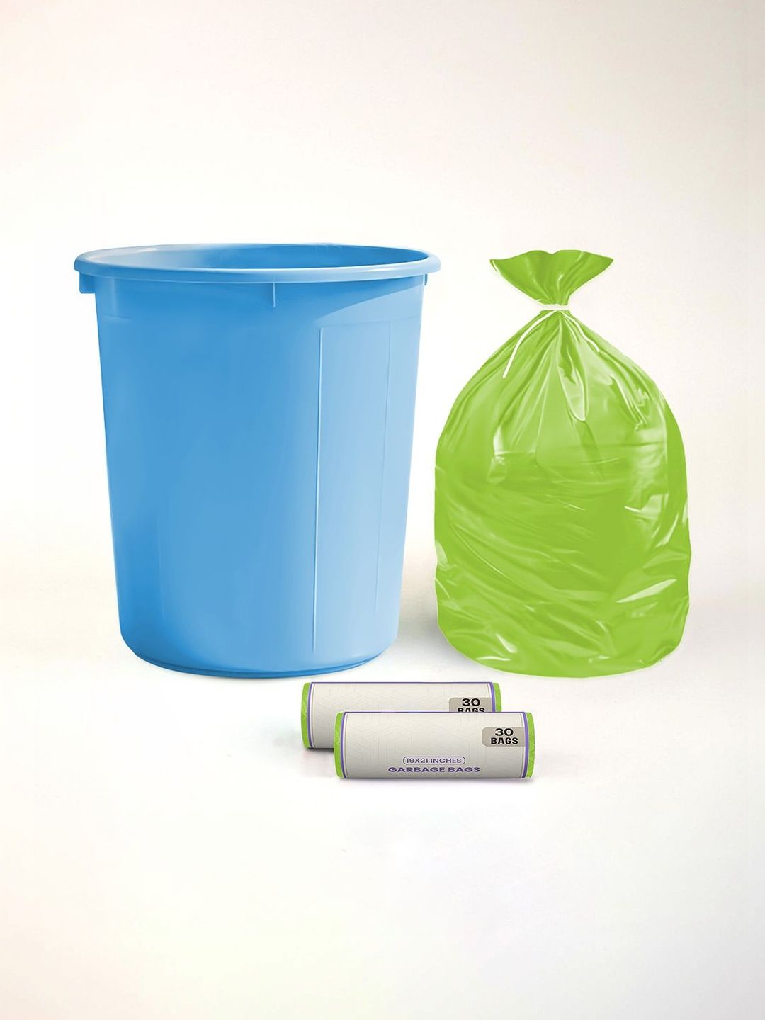Aura Blue Set of 3 Regular Multi-Utility Dustbin