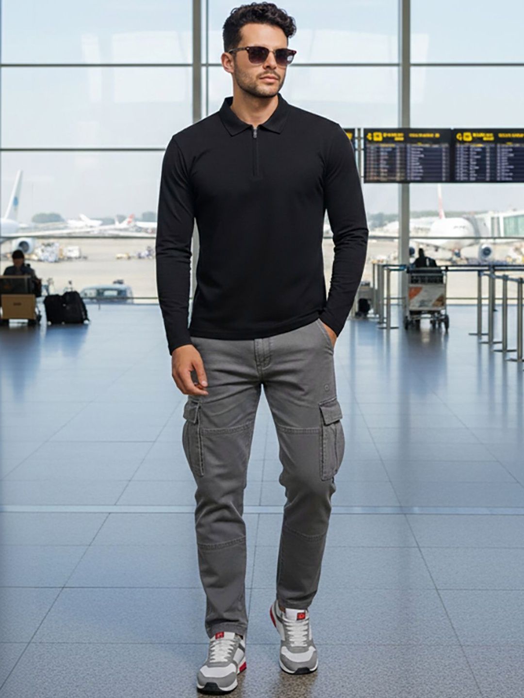 SZN Men Polo Collar T-shirt