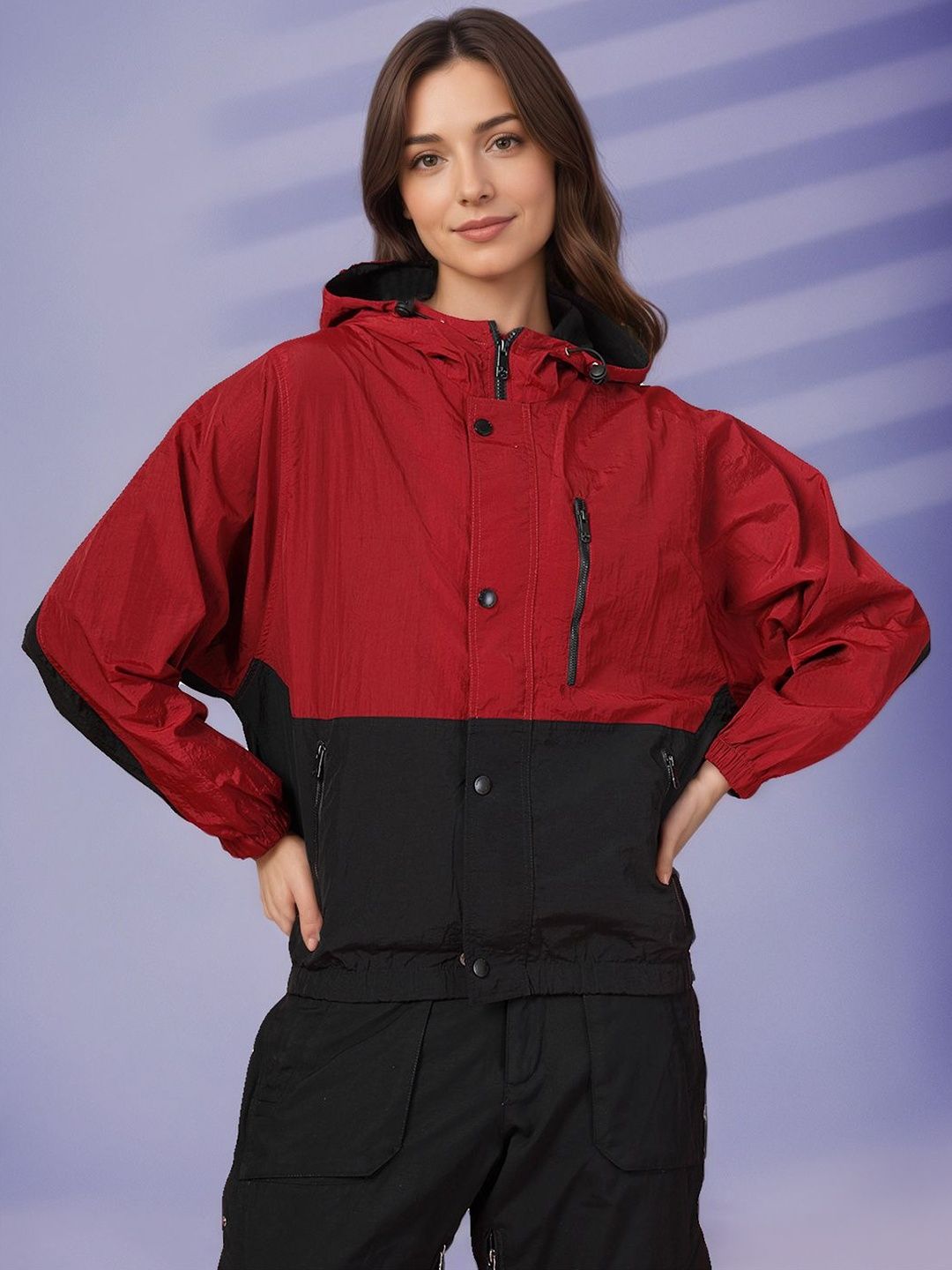Mast & Harbour Women Colourblocked Lightweight Sporty Jacket