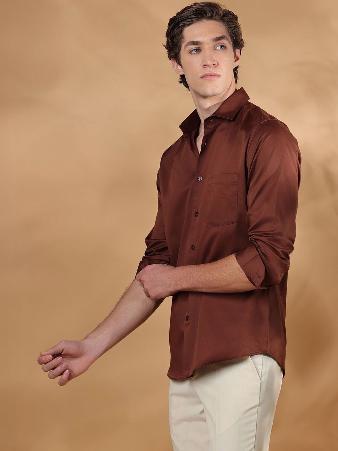 Aldeno Men Standard Slim Fit Casual Shirt