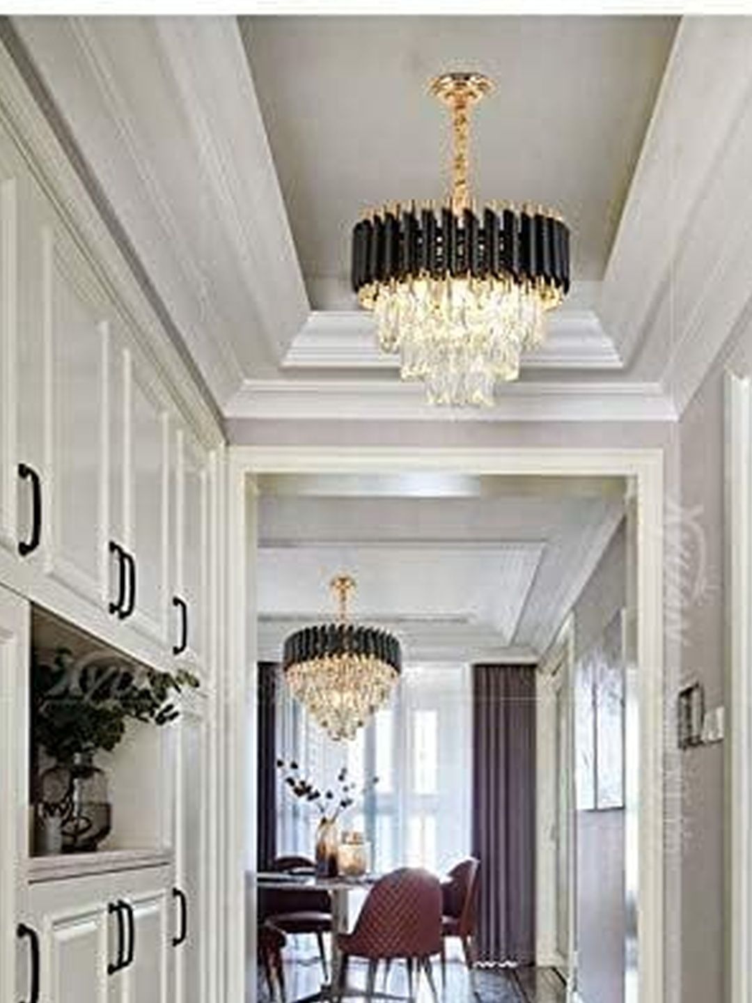 OJIT LIGHT DECORATION Black & Black Contemporary Ceiling Lamp