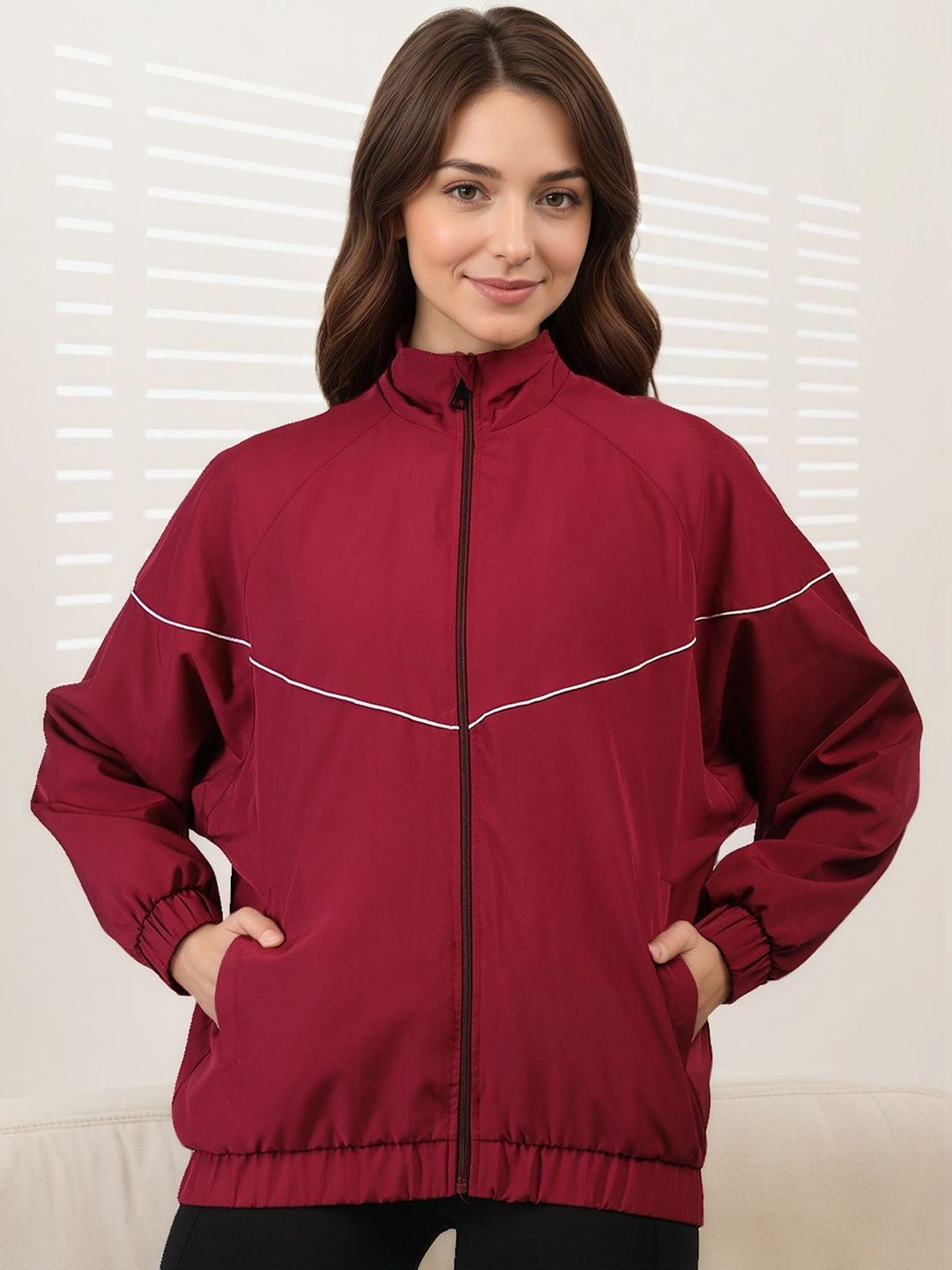 Mast & Harbour Women Windcheater Outdoor Tailored Jacket