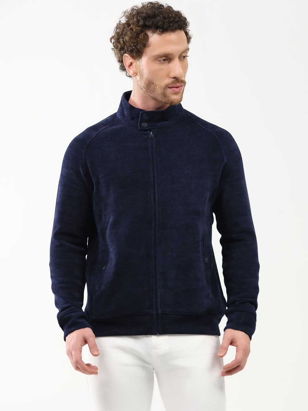 Global Republic Men Woollen Open Front Jacket