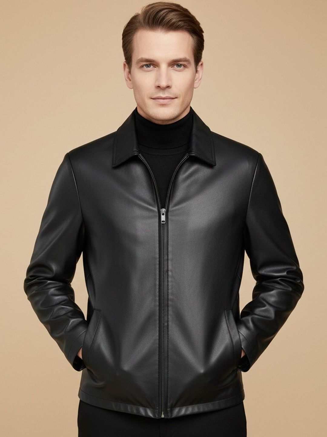 Mast & Harbour Men Leather Jacket