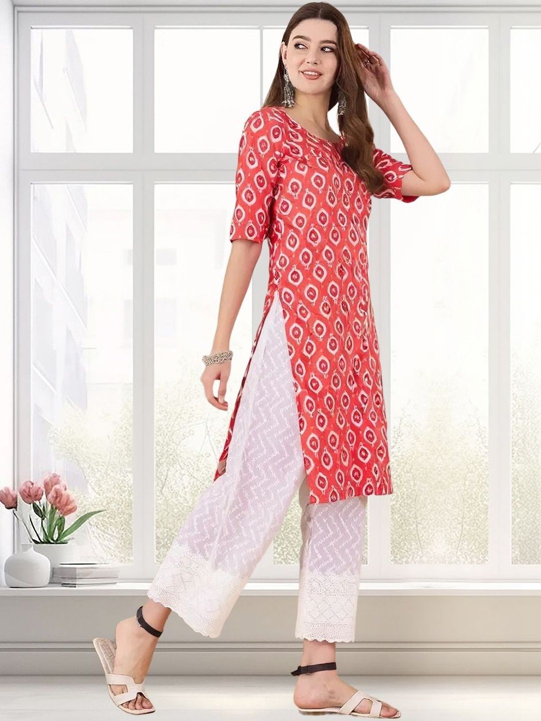 arangya Women Pack Of 3 Ethnic Motifs Printed Indie Prints Crepe Kurta