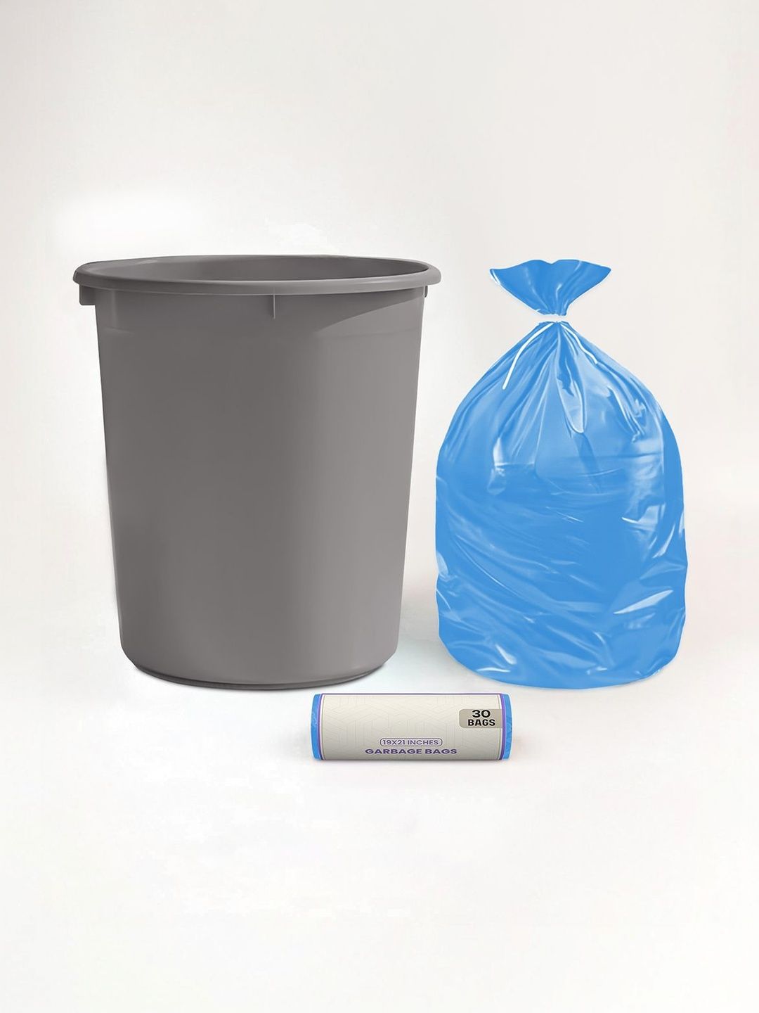 Aura Grey Set of 2 Regular Multi-Utility Dustbin