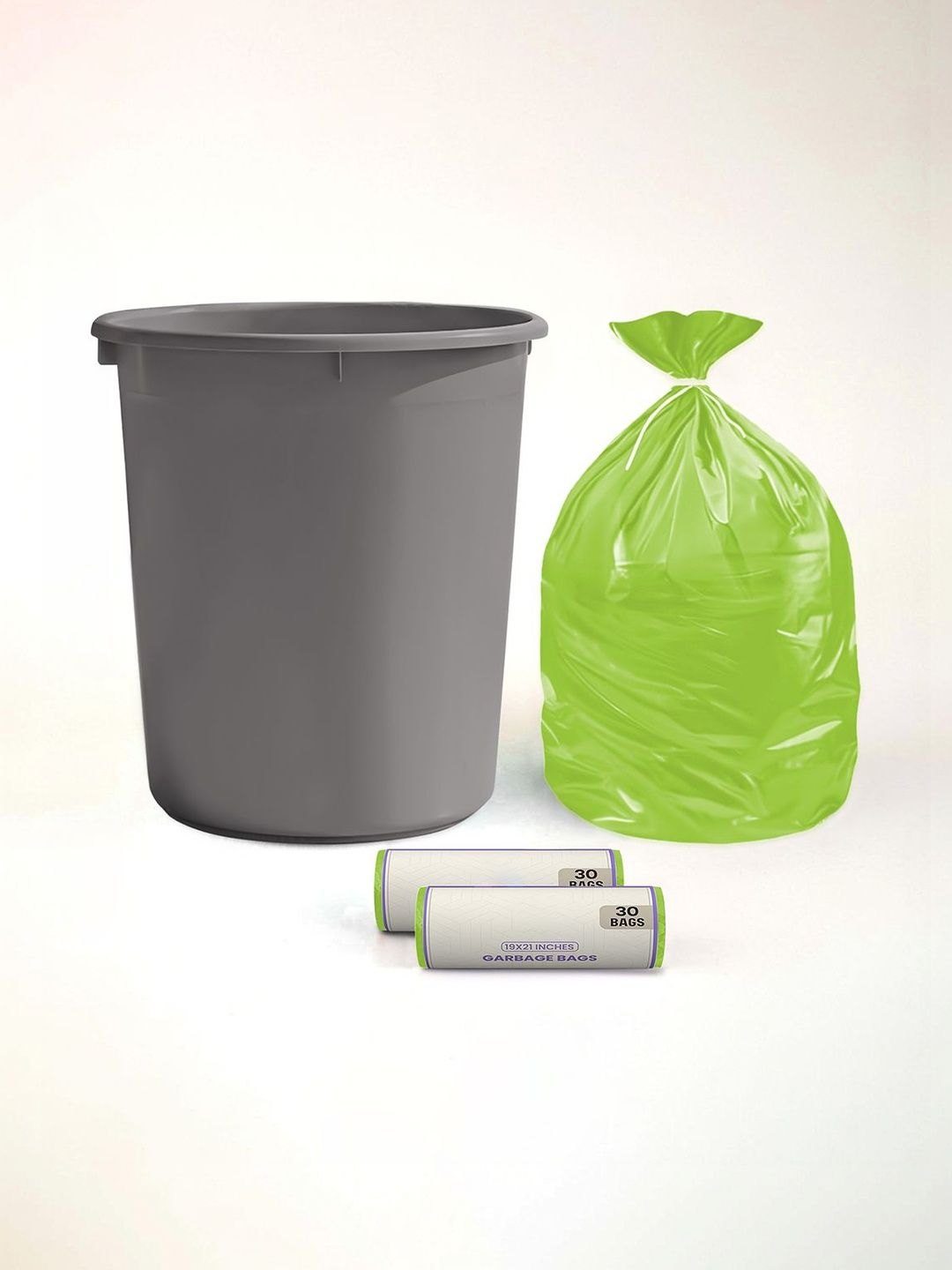 Aura Grey Set of 3 Regular Multi-Utility Dustbin