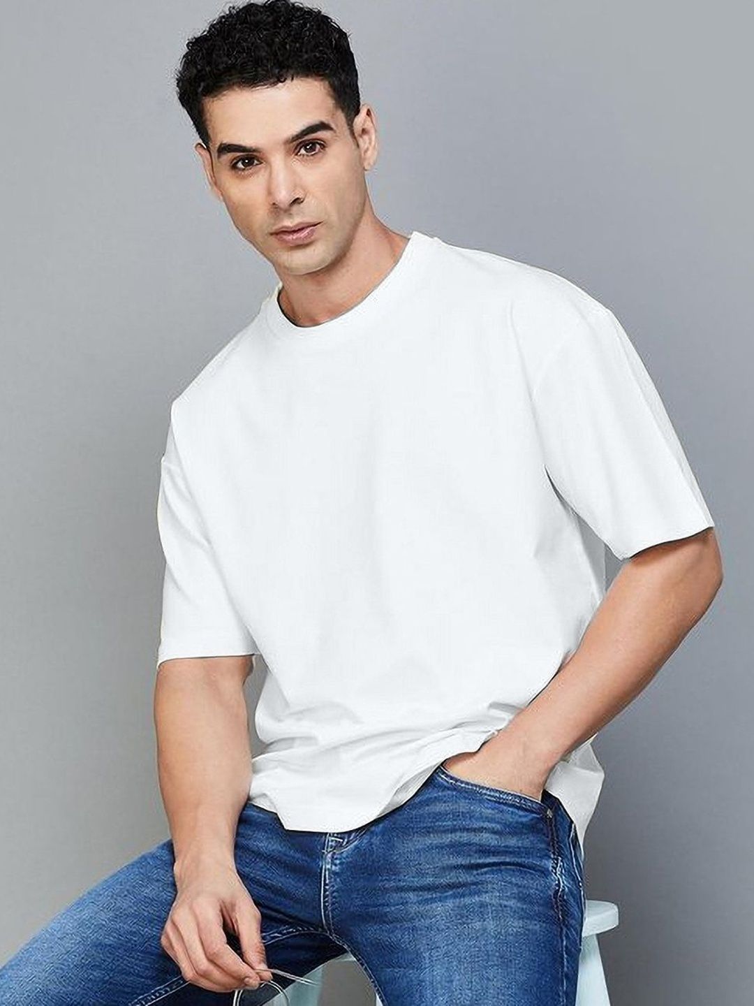 ALONE EAGLE Men Drop-Shoulder Sleeves T-shirt