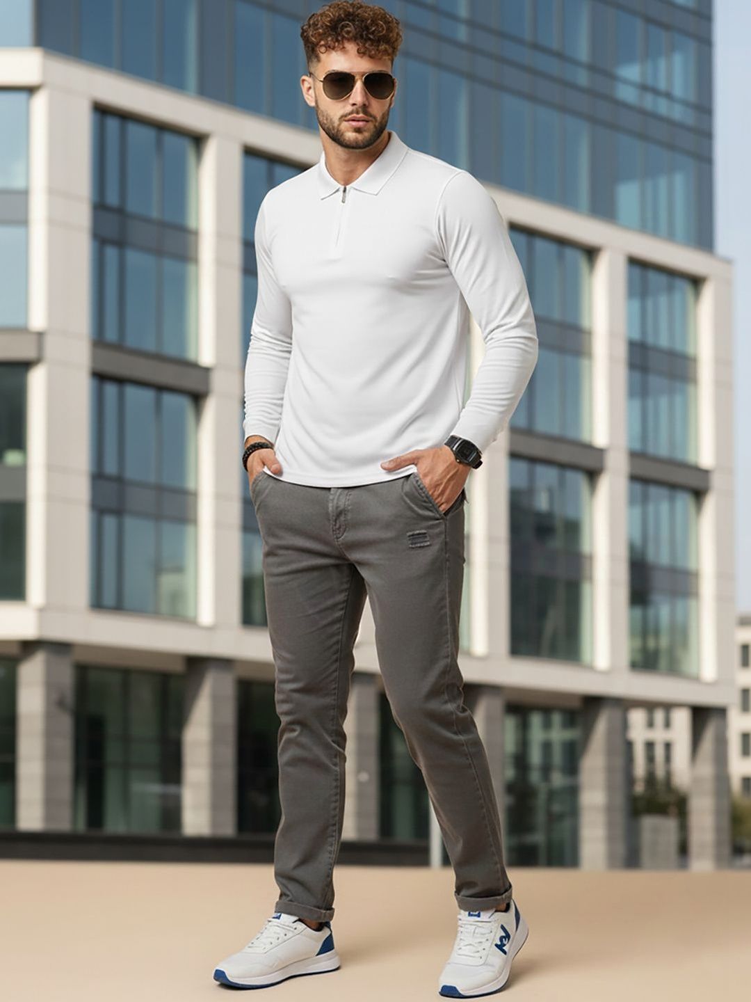 SZN Men Polo Collar T-shirt