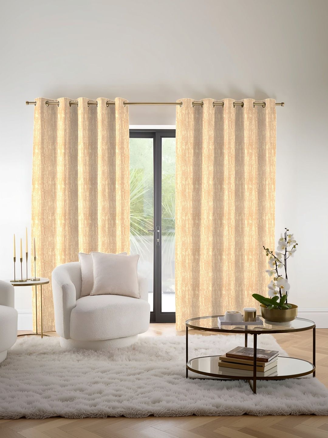 Raymond Home Raymond Home Beige Set of 2 Door Curtain
