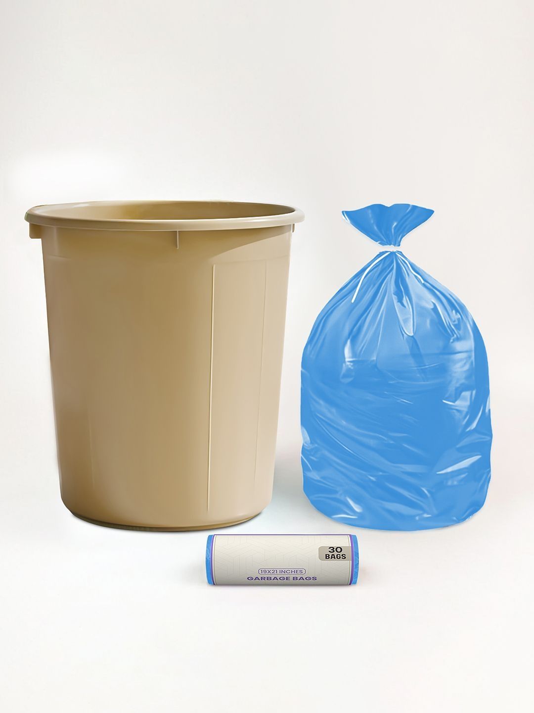 Aura Beige Set of 2 Regular Multi-Utility Dustbin