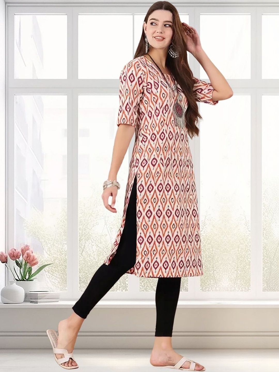 arangya Pack Of 3 Women Ethnic Motifs Printed Crepe Kurta