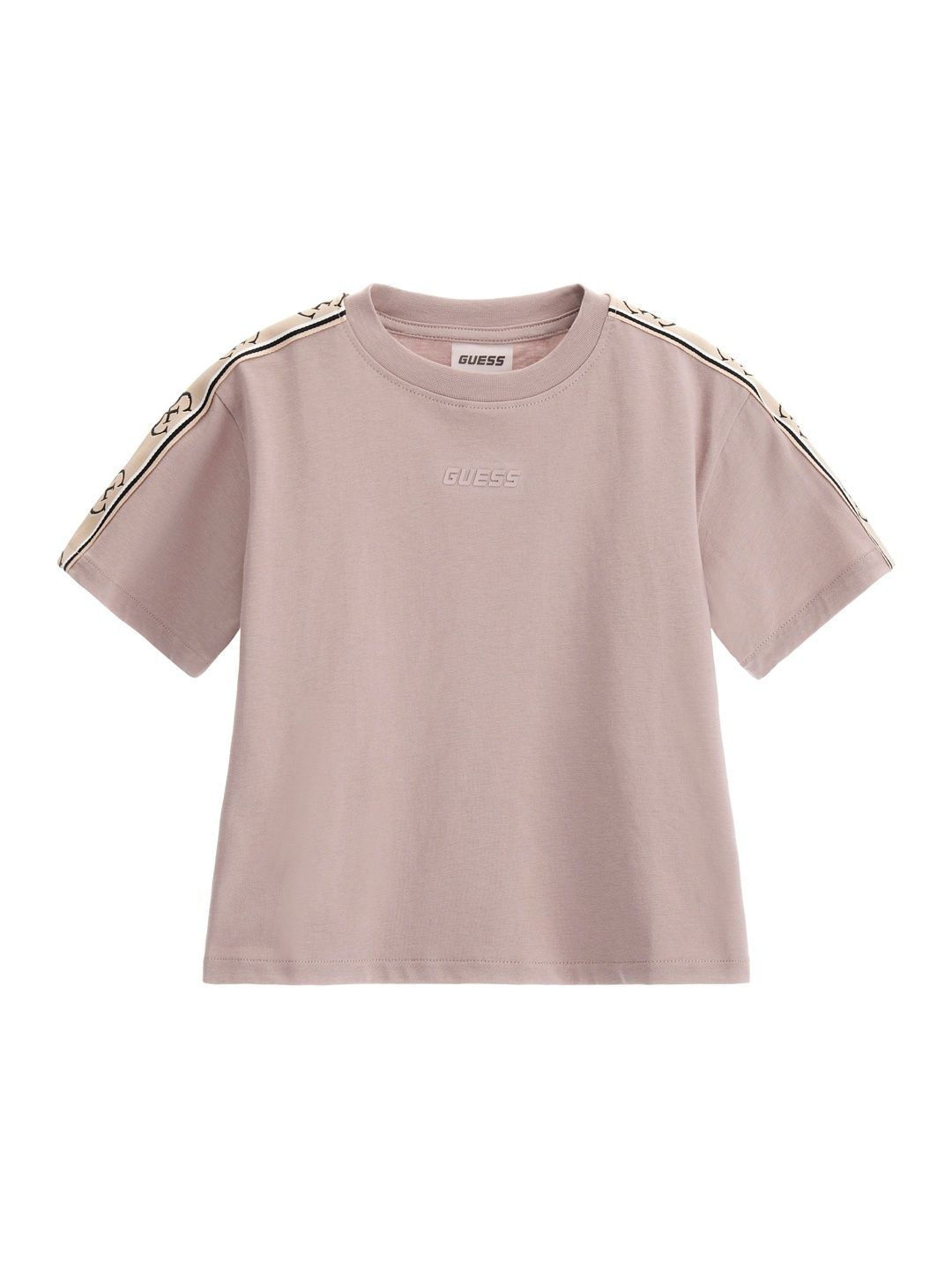 GUESS kids Girls Taupe Cotton Tshirts