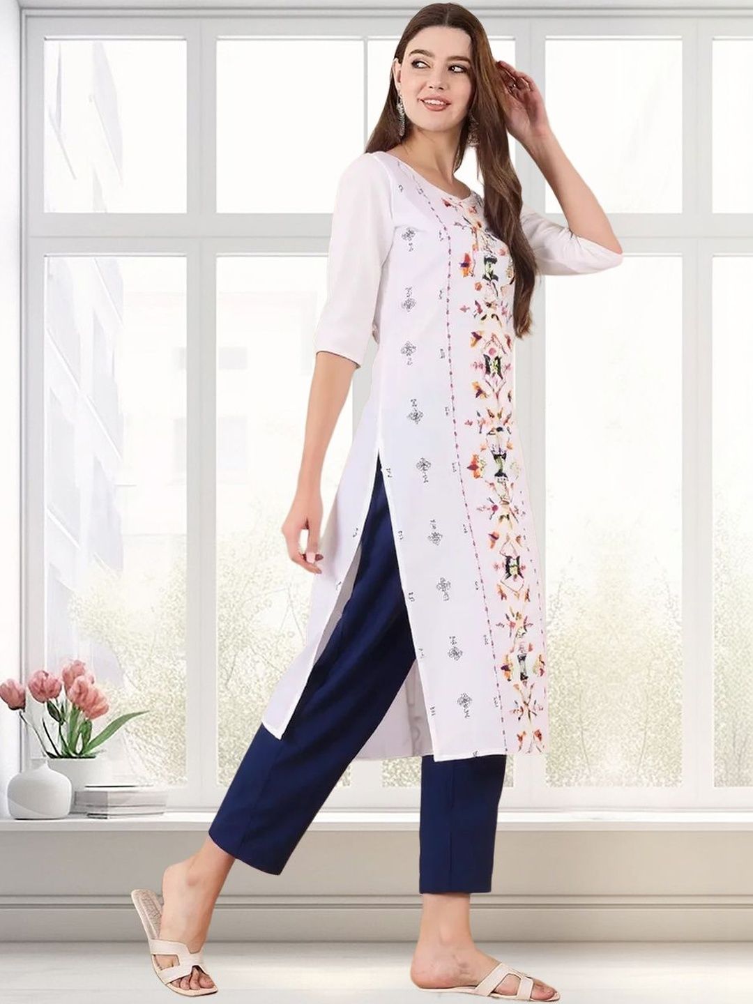 arangya Women Pack Of 3 Printed Crepe Kurta