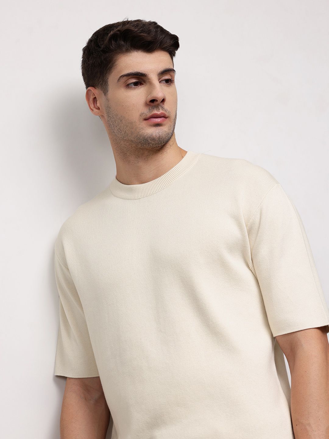 ether Pure Cotton Knitted Relaxed Pullover