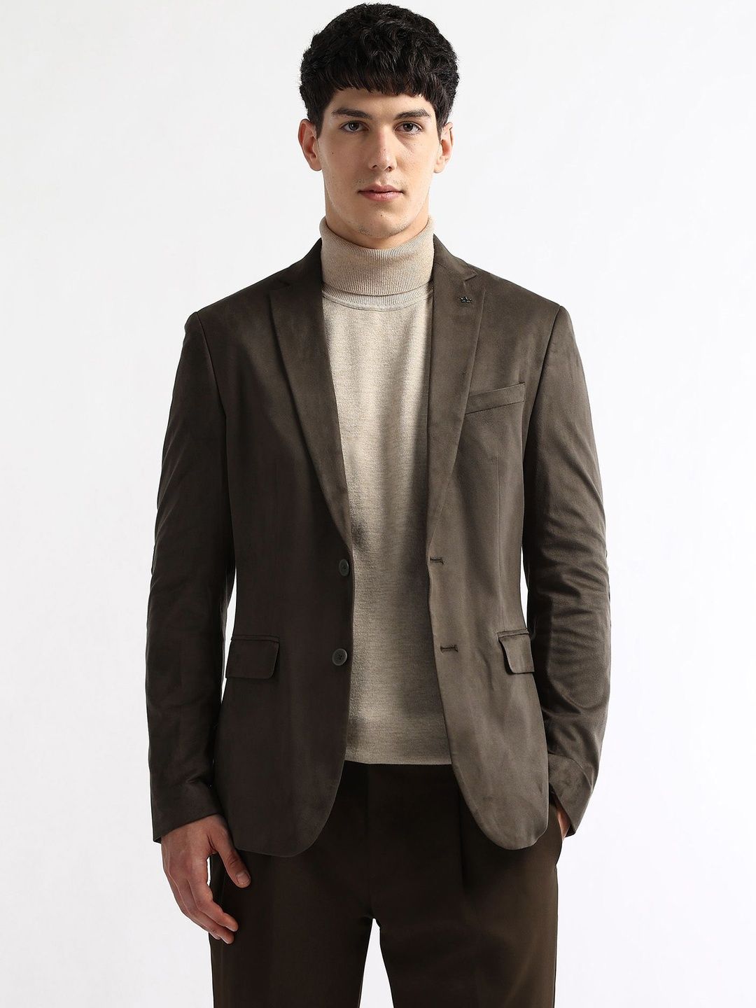 Arrow Zero Calorie Slim-Fit Single Breasted Blazer