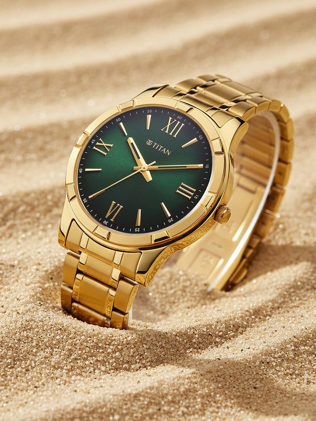 Buy Titan Karishma Festive 3.0 Quartz Green Round Dial Men's Watch