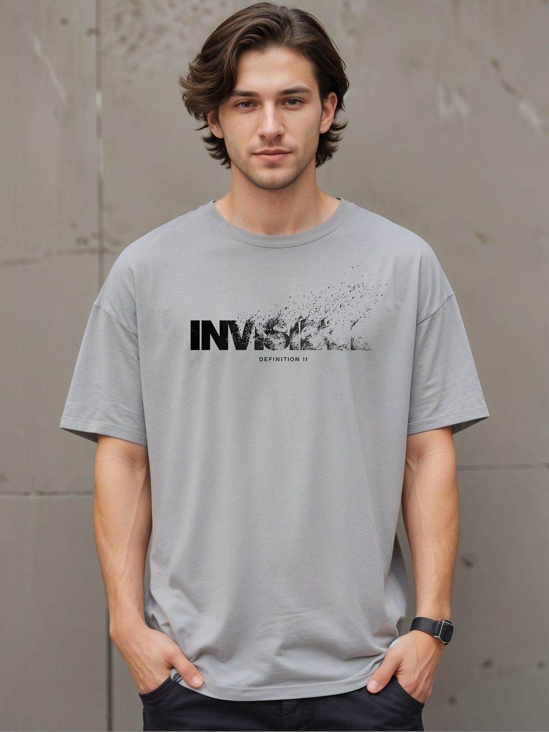 SMARTEES Men Oversized Typography Printed T-shirt