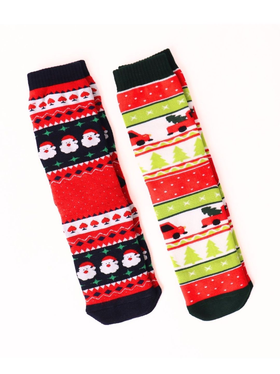 Thela Gaadi Pack Of 2 Patterned Calf Length Socks