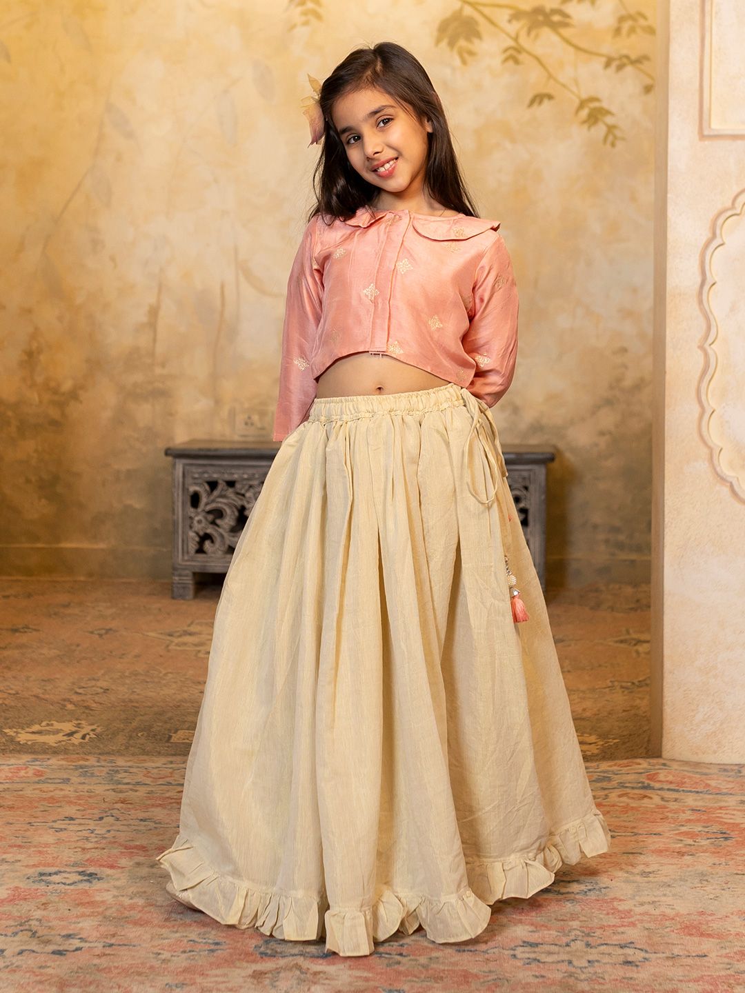 SHORGUL Girls Ready to Wear Lehenga & Shirt