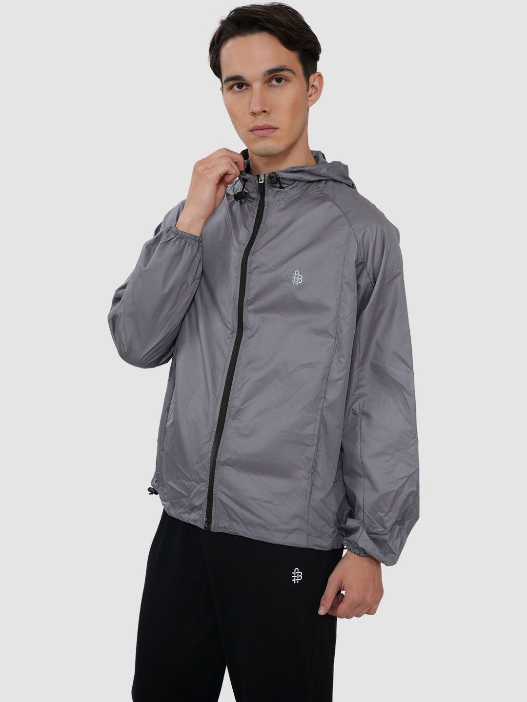 Bonjour Men Brand Logo Woollen Lightweight Training or Gym Sporty Jacket