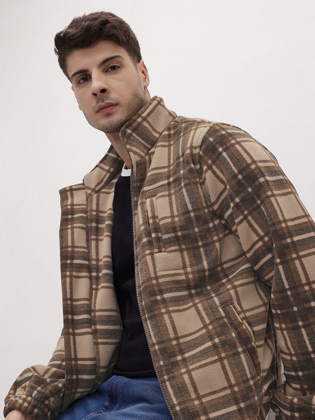 The Roadster Life Co. Checked Fleece Tailored jacket