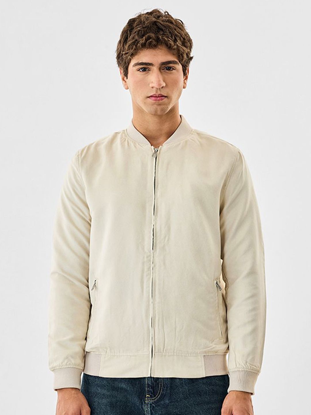 Snitch Off White Solid Jacket