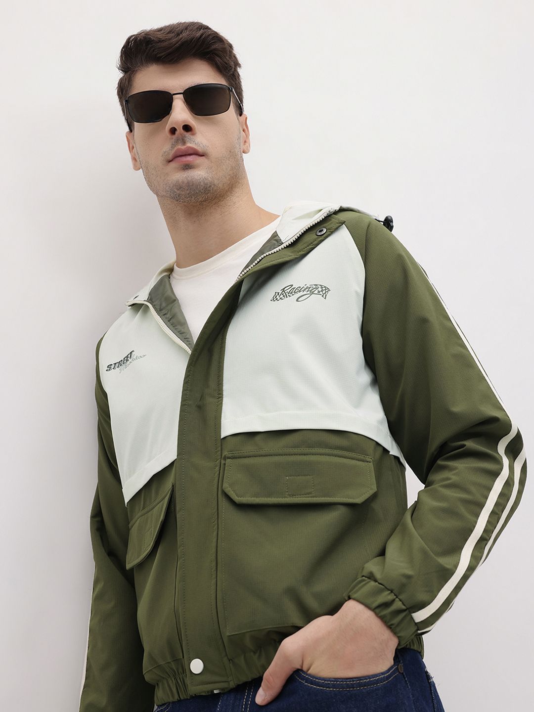 The Roadster Life Co. Hooded Paneled Tailored Jacket